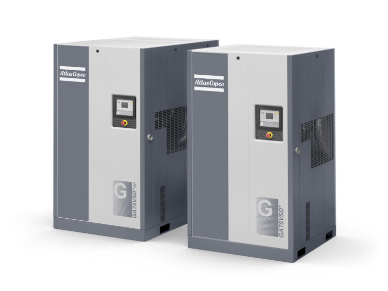 GA 75 VSD+ standard and Full Feature Oil-injected rotay screw compressor with a iPM motor and Variable Speed Drive